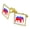 Gold, variant on Republican Elephant GOP Conservative America Political Party Square Cufflink Set - Silver or Gold
