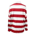 thumbnail image 5 of VNKIDY Women's Color Block Striped T Shirt Casual Long Sleeve Loose Fit Flip Collar Basic Tees For Daily Outdoor Wear Soft Tops, 5 of 5