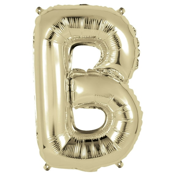 Way to Celebrate! Foil Letter Party Balloon, "B", Gold, 14in