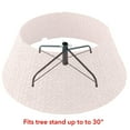 thumbnail image 3 of 32-Inch Water Hyacinth Christmas Tree Collar, Woven Tree Base Cover with Cord Cut Out, Pink, 3 of 7
