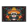 thumbnail image 5 of Fondo del Día de los muertos de México, decoraciones de fiesta temáticas de terror, bandera colgante, pancarta del Día de los muertos, novedad de 2023, 5 of 5