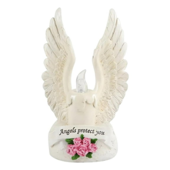 Angel Wing Statue Solar Light Garden Ornament Resin Material for Outdoor Micro Landscape Decor