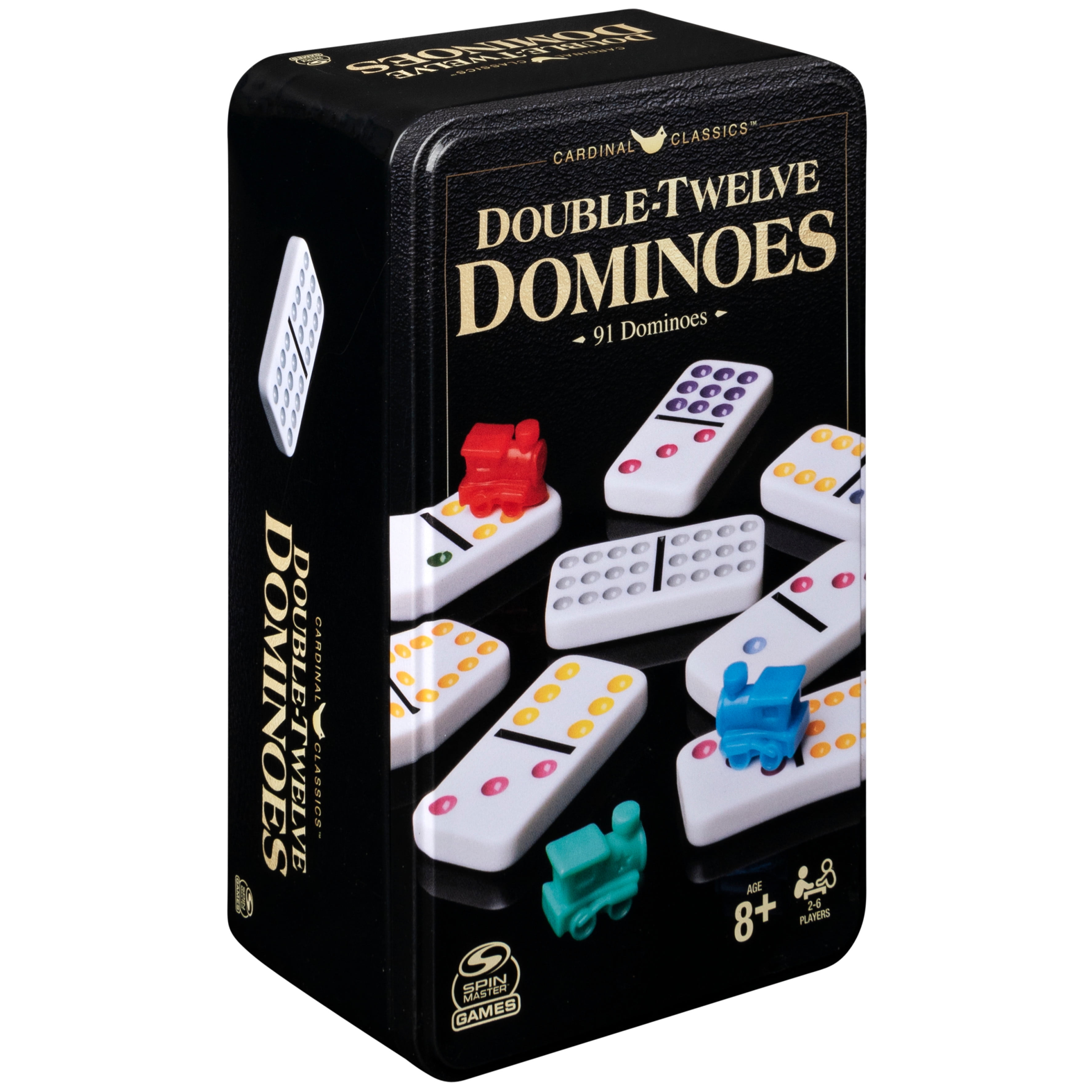 Traditions - Dominos double 12 avec boîte en métal Cardinal Games