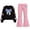 Multiple Colors, variant on Iyufng Fall 2 Piece Sets for Girls, Bow Decor Top with Slightly Flared Pant Set, Girls Printed Tracksuits, Ages 5–15 Multiple Colors