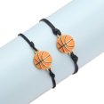 thumbnail image 2 of Hecho a mano ajustable cuerda de cera tejida no barniz pulsera de tenis baloncesto béisbol rugby encanto deportes pulsera de cuentas de baloncesto cuerda de cera pulsera de los hombres de la mano, 2 of 8