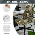 thumbnail image 6 of Renewold Deer Camo Hunting Forest Leaf Desk Chair Cover Stretch Office Chair Slipcover Dustproof Desk Computer Chair Cover High Back Chair Protective Cover Washable Easy to Install, S, 6 of 7