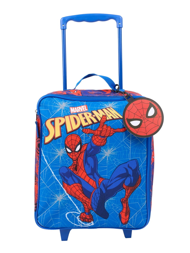 Marvel Spiderman 7-Piece Kids Luggage Set, 14” Softside Rolling