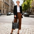 thumbnail image 5 of Iauyy Women's Handbag Removable Shoulder Satchel Bag-Polyester and PU leather ，Black and White Leopard Print, 5 of 7