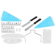 thumbnail image 4 of Juego de decoración para tartas, 33 piezas, soporte para tartas de cocina, plato giratorio para tartas, diseñado para el futuro, 4 of 12