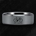 thumbnail image 2 of Silver Tungsten Modern Ride and Bike Forever Ring, 2 of 5