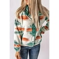 thumbnail image 5 of WQD Womens Fleece Shacket Jacket Winter Sherpa Coat Long Sleeve Warm Fuzzy Casual Western Aztec Print Outerwear Soft Cozy Snap Button Down Fashion Top with Pockets, 5 of 6