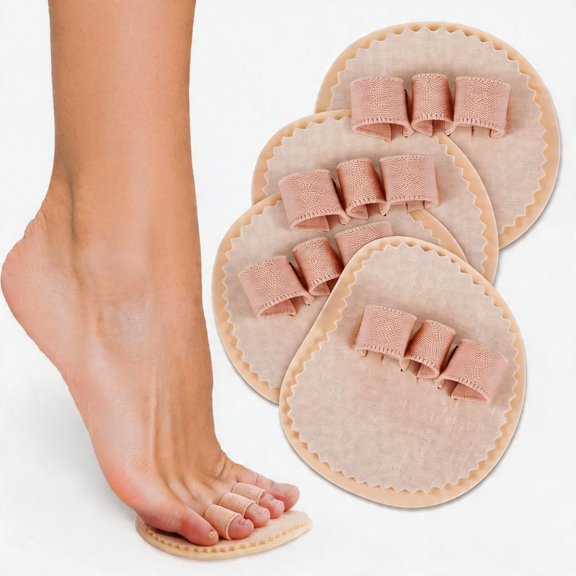 BlinkLLX 4 Pcs Toe Splint Hammer Toe Straightener Hammer Toe Corrector with 3 Holes Toe Hammer Toe Support for Women Men Toes Claw Toes Metatarsal Support Corrector Wrap