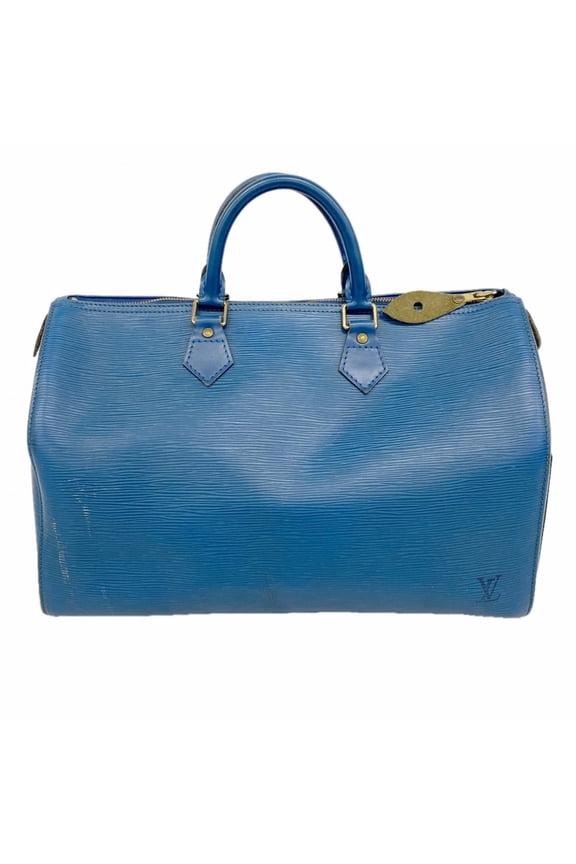 Pre-Owned Louis Vuitton Epi Speedy 35 Handbag M42995 Toledo Blue Women's