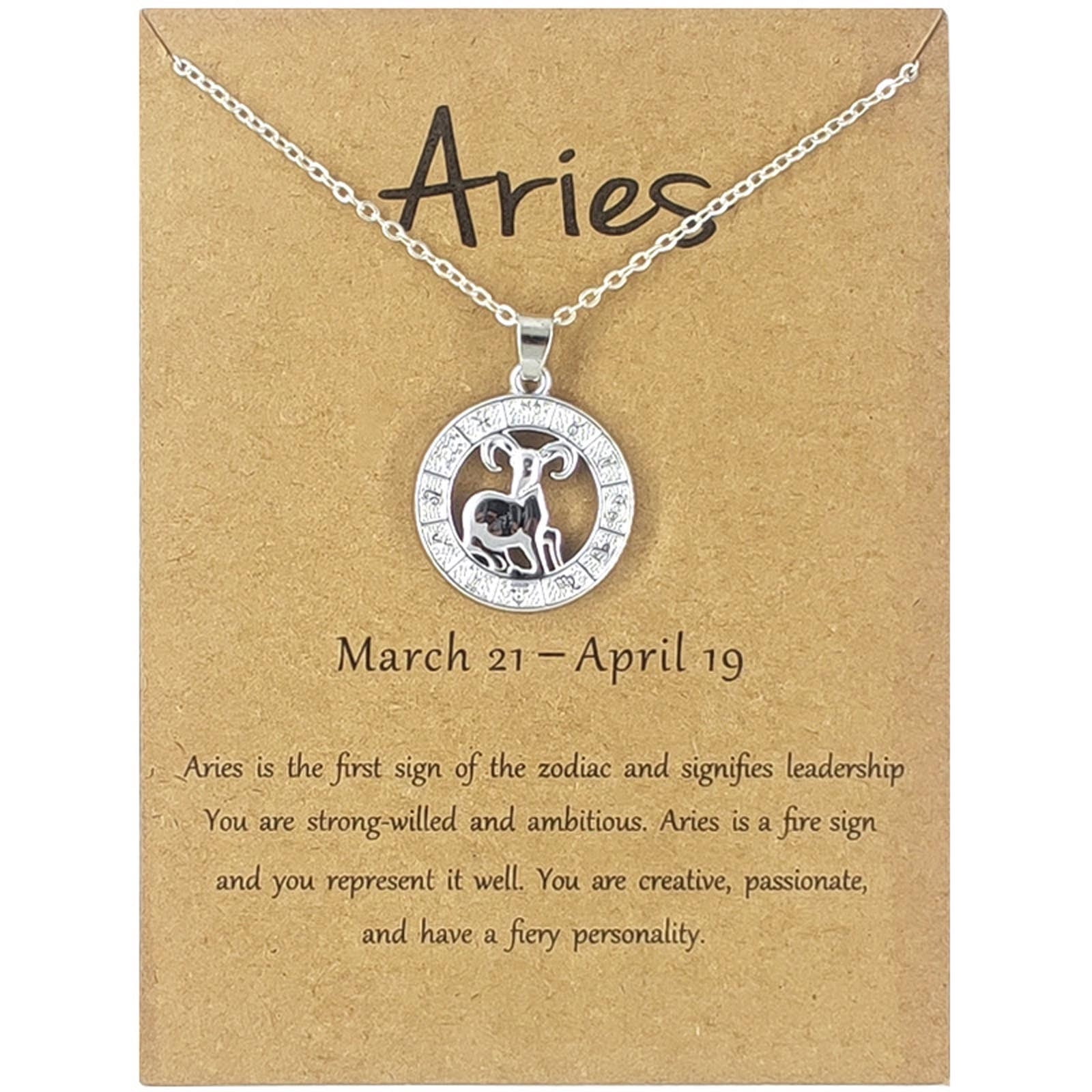 Details about  / 14K Rose Gold Aries March 21-April 19 Zodiac Sign Pendant Necklace
