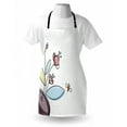 thumbnail image 3 of Floral Apron Flower Pot with Blossoms Leaves and Bees Flying Around Summer Season Inspirational, Unisex Kitchen Bib Apron with Adjustable Neck for Cooking Baking Gardening, Multicolor, by Ambesonne, 3 of 3