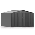 thumbnail image 3 of PABIMIA 10FT x 10FT Metal Outdoor Storage Shed with Lockable Doors, Black, 3 of 9