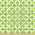 thumbnail image 2 of Ambesonne Vintage Fabric by the Yard Upholstery, Retro Diamond Star Rounds, 1 Yard, Yellow Green White, 2 of 5