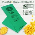 thumbnail image 3 of Compost Bags 1.3 Gallon,100 Count,Compostable Small Trash Bags for Kitchen Countertop Compost Bin 0.75, 1,1.2, 1.3Gallon,ASTM D6400, US BPI and Europe OK compost HOME certified, 3 of 11