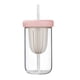 thumbnail image 5 of Taza de vidrio para beber Perfecl con infusor boca ancha portátil dibujos animados rosa 450ml, 5 of 8