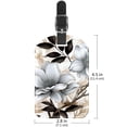 thumbnail image 6 of Square 2Pack PU Leather Flower Cruise Luggage Tag with Privacy Cover and Name ID Tag for Travel Handbags Backpacks Luggage Tags, 6 of 6