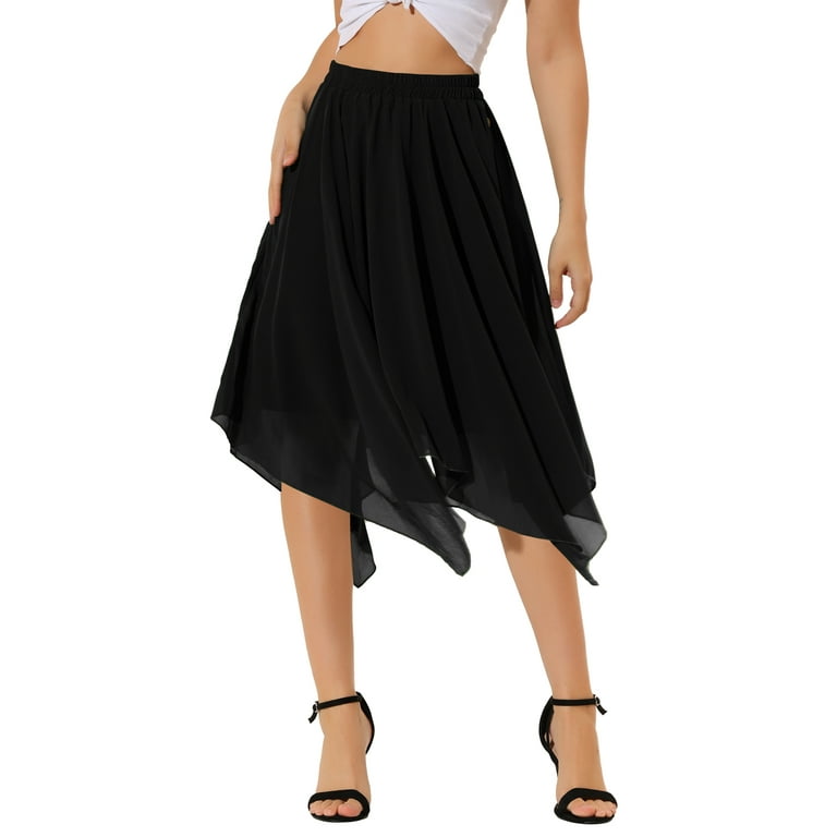 Black chiffon handkerchief clearance skirt