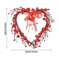 thumbnail image 2 of Valentines Day Wreath, 13 Inch Heart Shaped Wreath for Front Door, Galentines Decorations Home, Heart Shaped Wreath with Berries and Small Hearts for Valentine's Day Wedding Festival Decor, 2 of 5