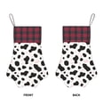 thumbnail image 4 of Dog Paw Decorative Socks 17x11.8in Top With A Strap Design For Easy Hanging For Festive Christmas Party Decorations Simple Cow-Print Pattern1_3, 4 of 8