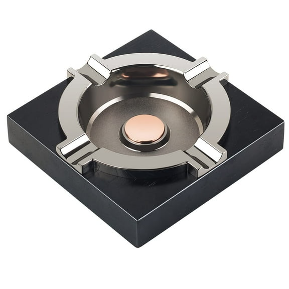OILP Cigar Ashtray Metal Outdoor Cigar Cigarette Ashtray for Outside Patio/Home Decor Modern Table Cigar Ashtrays,Cigar Ash tray Accessories Gifts for Men-(Square,Alloy)