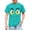 Mint Green, variant on Soft Boys Funny Cartoon Face 100% Cotton T-Shirt Short Sleeve Crewneck Graphic Tee Yellow for Kids 4-10,Size 7 T