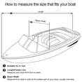 thumbnail image 5 of 17-19FT Trailerable Boat Cover Waterproof Heavy Duty Marine Grade Dust V-Hull Runabout, Black, 5 of 7