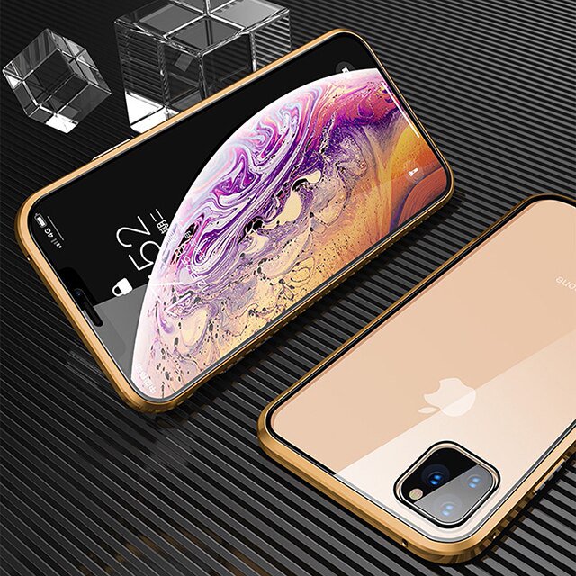 Funda de adsorción magnética de Metal de doble cara para iPhone 14, 12, 11, 13 Pro, XS, Max, XR, 7, 8 Plus, SE Fivean unisex