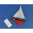 thumbnail image 2 of Hampton Nautical Wooden Endeavour Model Sailboat Decoration 9" - Small Wood Sailboat - Wooden Mo, 2 of 7