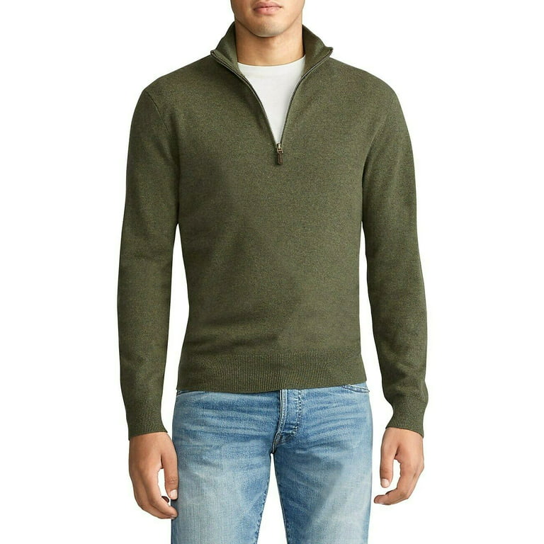 inleveren inflatie Bijlage Polo Ralph Lauren Men's Loryelle Quarter-Zip Merino Wool Sweater Lodon  Green-XS - Walmart.com