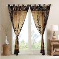 thumbnail image 3 of Tree Camo Cabin 30%-50% Blackout Curtains 52"Wx84"L Rustic Farmhouse Window Curtains Camouflage Hunting Wildlife Bear Curtains Men Room,Woodland Pine Tree Animal Curtains 2 Panels, 3 of 6