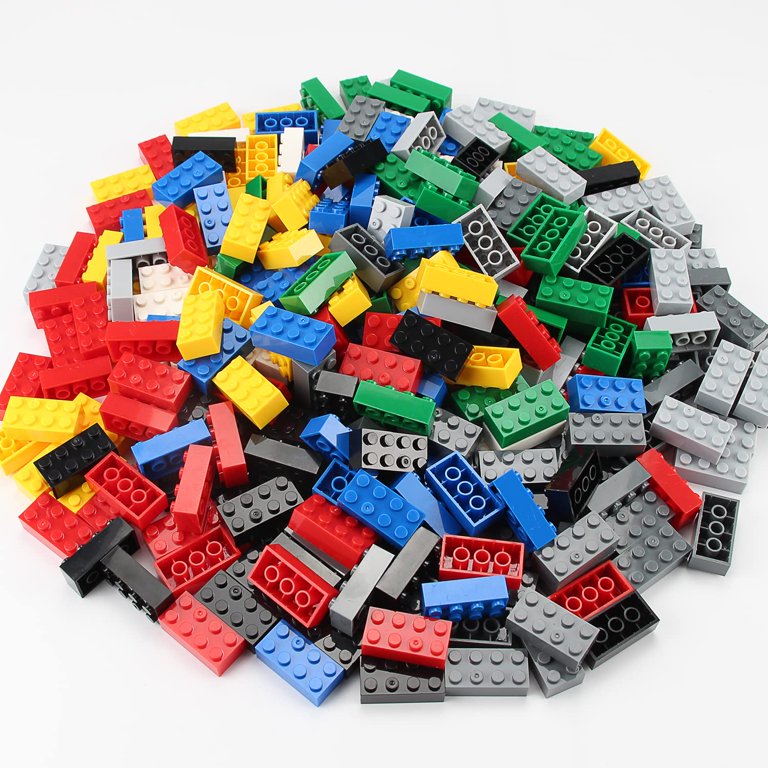 LEGO - All 2x4 Bricks - Assorted Colors Basic Building Blocks Classic Bulk  Pound