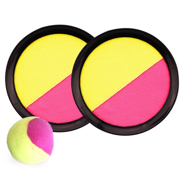 TOPOINT Ball Throwing & Catching Game Set with 2 Catch Plates & 4 Balls for Kids Adults