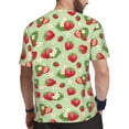 thumbnail image 2 of Wukai Strawberry Floral Print Men's Short-Sleeved Mesh T-Shirt,Quick-Dry Short Sleeve Workout T-Shirt-X-Small, 2 of 8