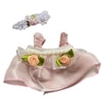 thumbnail image 2 of Mini ropa para muñecas, ropa para muñecas de niña, elegante con tocado de flores, conjunto de vestido para muñecas para niñas pequeñas, colgante para falda de flores rosa, 2 of 8
