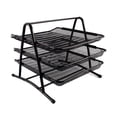 thumbnail image 1 of Desktop Sorter for Documents, Papers, Letters, Metal Mesh Trays, Organizer Holder, Black, 1 of 1