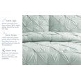thumbnail image 4 of Swift Home Bedding Comforter Sets, Ultra Soft Cozy 3-Piece Pinch Pleat Decorative Pintuck Comforter Sets - Misty Blue, Full/Queen, 4 of 10