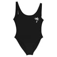 thumbnail image 5 of Womens Letter Print One Piece Swimsuit - Scoop Back High Cut Sleeveless Backless Bathing Suit for Ladies, 5 of 5