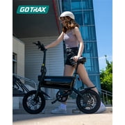 GOTRAX S2 14 Folding Adult Electric Bike, 250W, 15.5 mph Max Speed LED Display, Black
