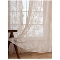 thumbnail image 4 of Lace Curtains 86 Inches Long Country Rustic Sheer Curtains for Living Room Bedroom Autumn Drapes Rod Pocket Light Filtering Lace Curtain for Dining Room Fall Decor, 55x86in, 4 of 5