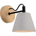 thumbnail image 3 of Signature Home Collection Concrete Wall Sconce with Wooden Backplate and Warm Light - 8" - Cream, 3 of 5