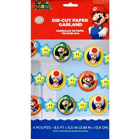 Super Mario Paper Garland (1ct)