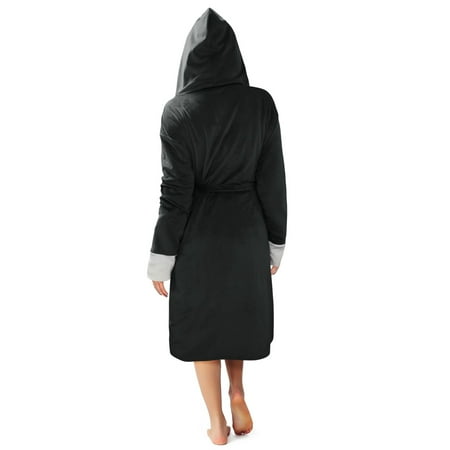 

vbnergoie Women Winter Plush Lengthened Shawl Bathrobe Home Clothes Long Sleeved Robe Coat Jacket Womens Full Length Women plus Size Coats