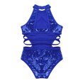 thumbnail image 5 of CHICTRY Girls Sequined Gymnastics Leotard Strappy Waist Dance Costume, 5 of 7