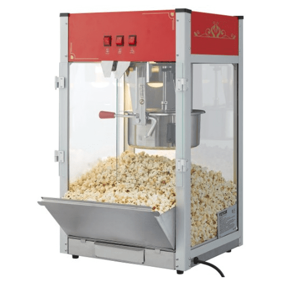 Red 1440W High Output Popcorn Machine 12 Oz Kettle 80 Cups Countertop Commercial Popcorn Maker