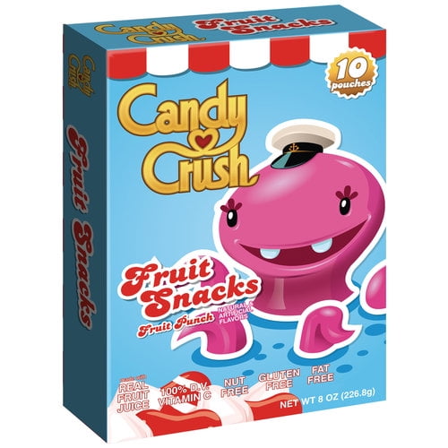(4 Pack) Candy Crush Fruit Punch Fruit Snacks, 8 oz