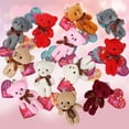 thumbnail image 4 of Adeeing 28 Pack Valentines Day Gift Cards for Kids with Mini Plush Animal Toys Keychain, Valentines Party Favor Classroom Gift Exchange Supplies Bulk Game Prizes, 4 of 8